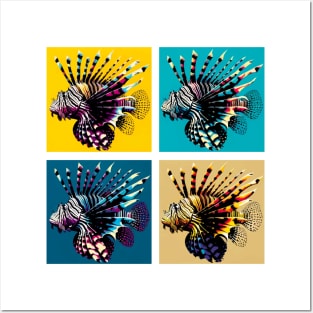 Pop Lionfish - Cool Aquarium Fish Posters and Art